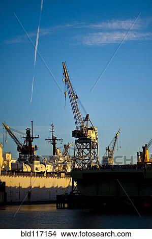 Heavy Equipment Cranes at Dry-dock View Large Photo Image Picture - Heavy Equipment Cranes at Dry-dock. Fotosearch