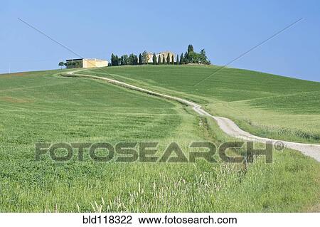 Hilltop Farm House View Large Photo Image Stock Image - Hilltop Farm House. Fotosearch