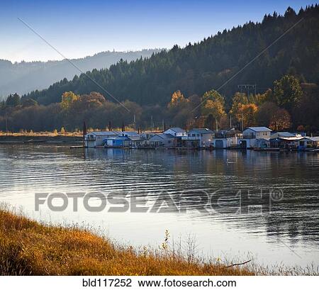 Houseboats on Sauvie Island, Oregon View Large Photo Image Stock Image - Houseboats on Sauvie Island, Oregon. Fotosearch