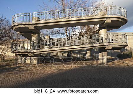 Inclined Pedestrian Walkway View Large Photo Image Picture - Inclined Pedestrian Walkway. Fotosearch