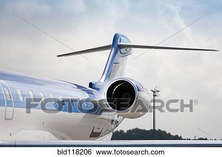 Jet Airplane Tail View Large Photo Image Stock Photograph - Jet Airplane Tail. Fotosearch