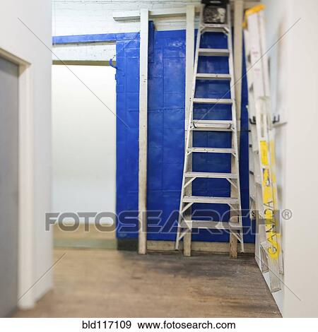 Ladders on the Wall View Large Photo Image Stock Photo - Ladders on the Wall. Fotosearch