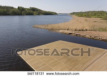 Stock Image - Lakeside Dock. Fotosearch