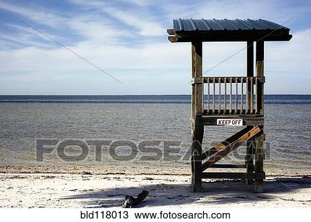 Lifeguard Stand at the Beach View Large Photo Image Stock Image - Lifeguard Stand at the Beach. Fotosearch