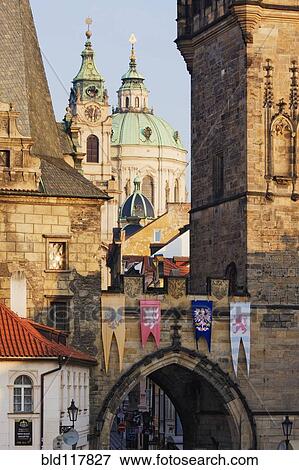Little Quarter Towers and St Josephs Church View Large Photo Image Stock Photo - Little Quarter Towers and St Josephs Church. Fotosearch