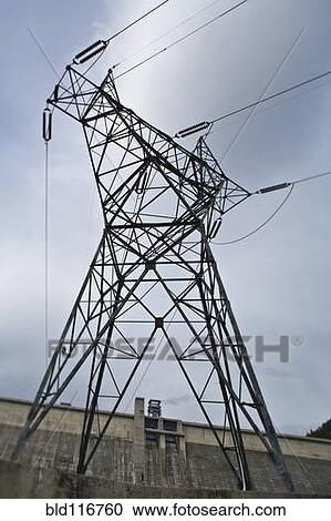 Low Angle View Of High Voltage Tower View Large Photo Image Stock Image - Low Angle View Of High Voltage Tower. Fotosearch
