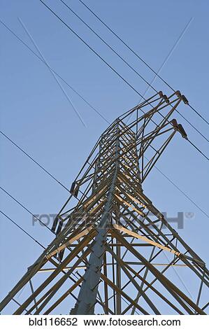 Low Angle View Of Power Pylon View Large Photo Image Stock Image - Low Angle View Of Power Pylon. Fotosearch