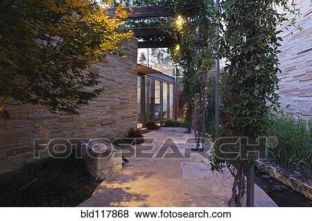 Luxury Home Entrance View Large Photo Image Stock Photo - Luxury Home Entrance. Fotosearch