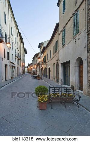 Medieval Street at Dawn View Large Photo Image Stock Photo - Medieval Street at Dawn. Fotosearch