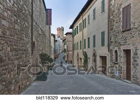 Medieval Street View Large Photo Image Stock Photo - Medieval Street. Fotosearch