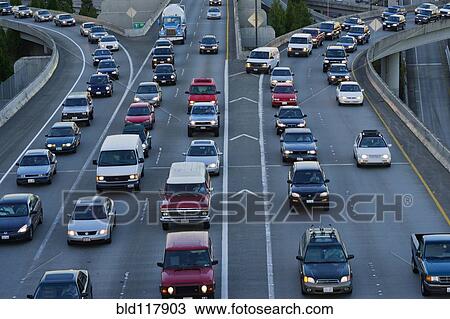 Stock Image - Merging Traffic. Fotosearch