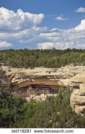 Stock Image - Native American Cliff Dwellings. Fotosearch