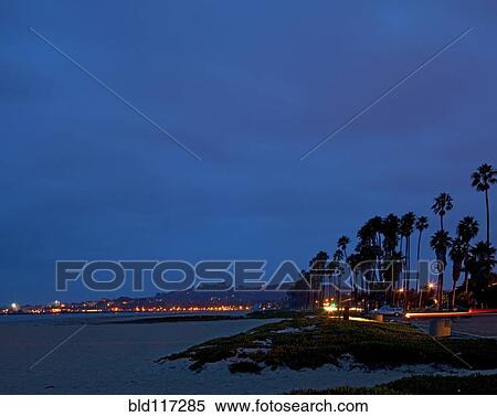 Stock Photography - Night View of Beach. Fotosearch