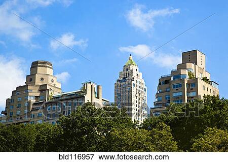 Office Buildings from Central Park View Large Photo Image Stock Photo - Office Buildings from Central Park. Fotosearch