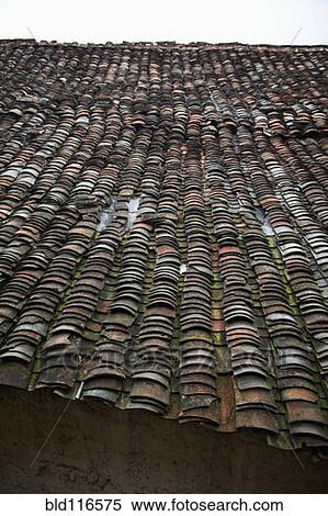 Old Clay Tile Roof View Large Photo Image Stock Photography - Old Clay Tile Roof. Fotosearch