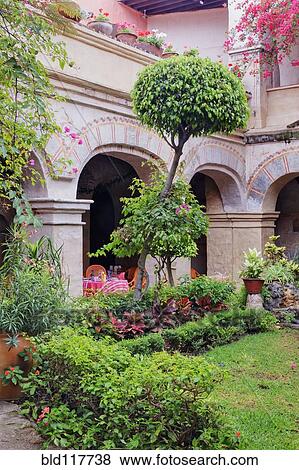 Old World Courtyard View Large Photo Image Stock Photo - Old World Courtyard. Fotosearch