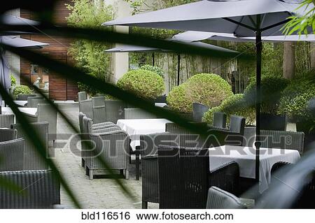 Stock Photograph - Outdoor Restaurant Seating. Fotosearch