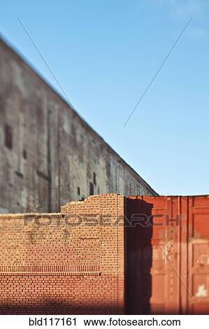 Partial Brick Wall and Doors View Large Photo Image Stock Image - Partial Brick Wall and Doors. Fotosearch