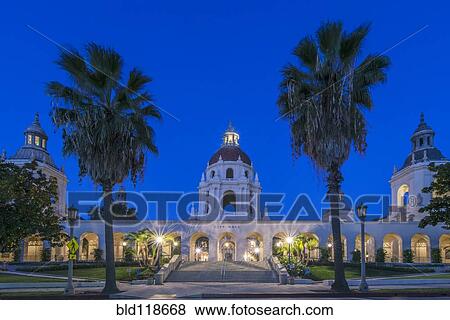 Pasadena City Hall in the early morning View Large Photo Image Stock Photo - Pasadena City Hall in the early morning. Fotosearch