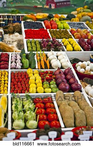 Stock Image - Produce at a Farmers Market. Fotosearch