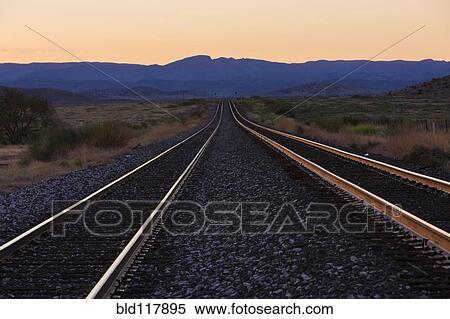 Railroad Lines at Dawn View Large Photo Image Stock Photography - Railroad Lines at Dawn. Fotosearch