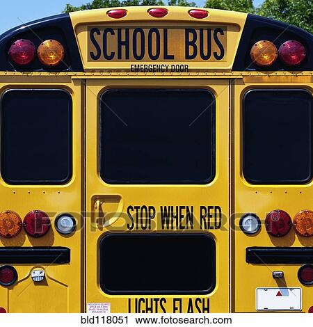 Rear End of a School Bus View Large Photo Image Stock Image - Rear End of a School Bus. Fotosearch