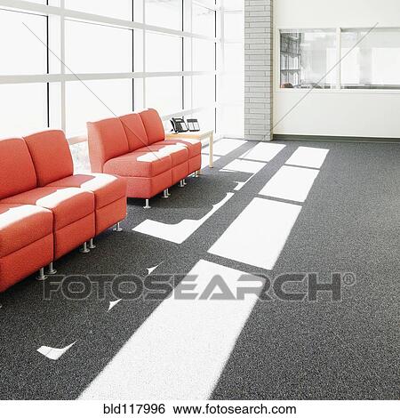 Red Chairs In A Lobby View Large Photo Image Stock Photograph - Red Chairs In A Lobby. Fotosearch