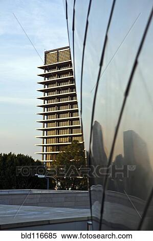 Stock Photography - Reflections Off of a Mirrored Building Exterior. Fotosearch