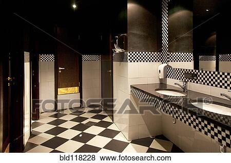 Stock Photo - Retro Style Restroom. Fotosearch