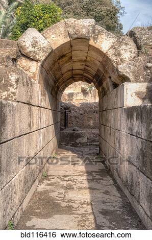 Ruins Of Arched Stone Walkway View Large Photo Image Stock Photograph - Ruins Of Arched Stone Walkway. Fotosearch