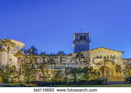 Santa Barbara County Courthouse in Santa Barbara View Large Photo Image Stock Image - Santa Barbara County Courthouse in Santa Barbara . Fotosearch
