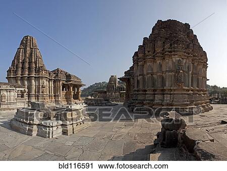 Stock Image - Sas-Bahu Temple at Eklingji. Fotosearch