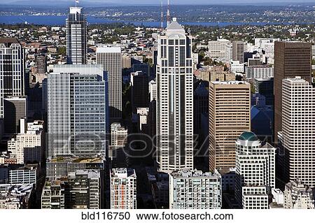 Stock Image - Seattle Office Buildings. Fotosearch