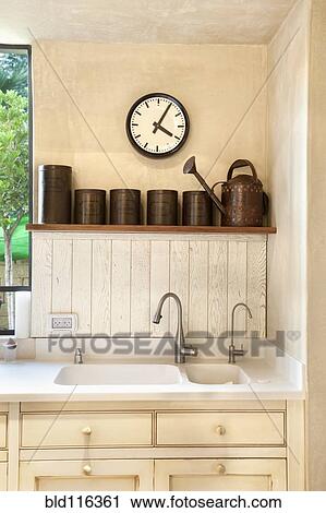 Sink in a Kitchen Interior View Large Photo Image Stock Image - Sink in a Kitchen Interior. Fotosearch