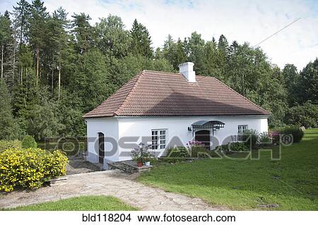 Picture - Small Lakeside Building. Fotosearch