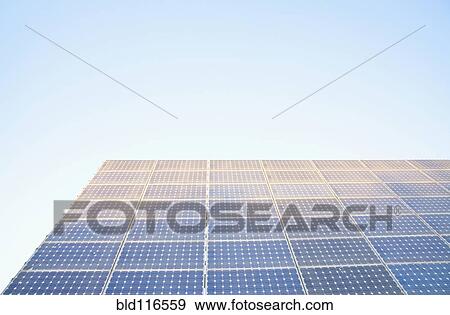 Solar Panels and Blue Sky View Large Photo Image Stock Photo - Solar Panels and Blue Sky. Fotosearch