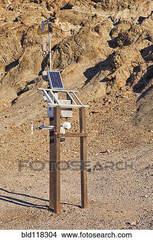 Solar powered weather station in Death Valley National Park View Large Photo Image Picture - Solar powered weather station in Death Valley National Park. Fotosearch