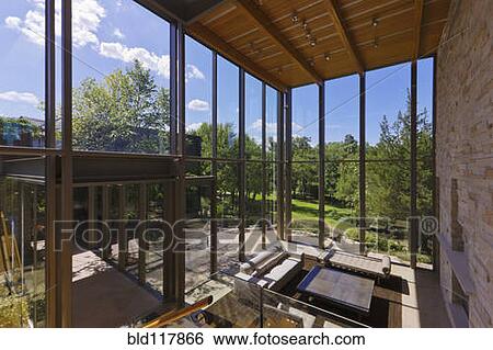 Spacious Living Room With a View View Large Photo Image Stock Photograph - Spacious Living Room With a View. Fotosearch