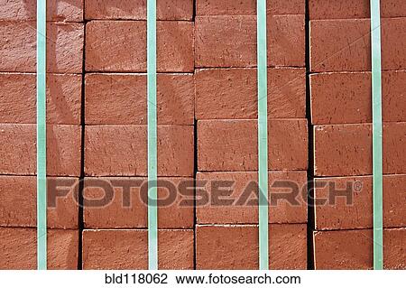 Stack of Red Bricks Bound Together View Large Photo Image Stock Image - Stack of Red Bricks Bound Together. Fotosearch