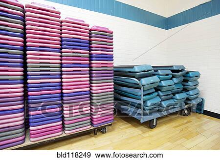 Stacked Exercise Equipment View Large Photo Image Stock Photo - Stacked Exercise Equipment. Fotosearch