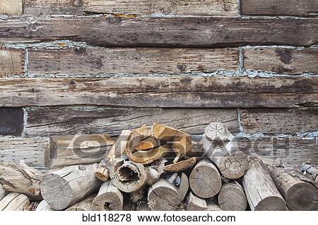 Stacked Firewood View Large Photo Image Stock Photo - Stacked Firewood. Fotosearch