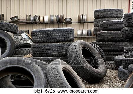 Stacks Of Worn Used Tires View Large Photo Image Stock Photography - Stacks Of Worn Used Tires. Fotosearch
