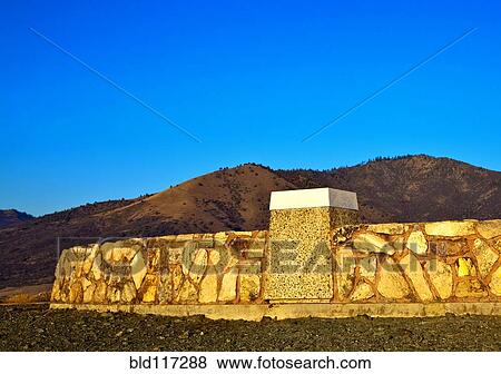 Stone Wall at Rest Stop View Large Photo Image Stock Photo - Stone Wall at Rest Stop. Fotosearch