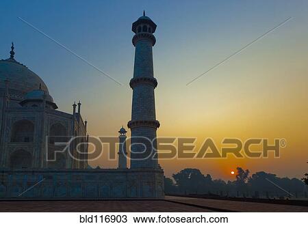 Taj Mahal at Sunrise View Large Photo Image Stock Image - Taj Mahal at Sunrise. Fotosearch