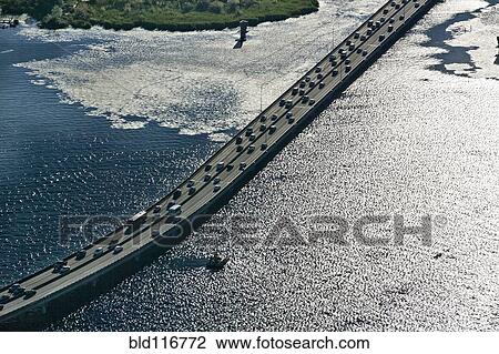 Traffic on a Floating Bridge View Large Photo Image Stock Image - Traffic on a Floating Bridge. Fotosearch