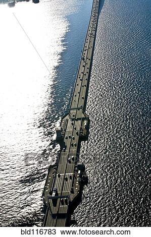 Traffic on a Floating Bridge View Large Photo Image Stock Image - Traffic on a Floating Bridge. Fotosearch