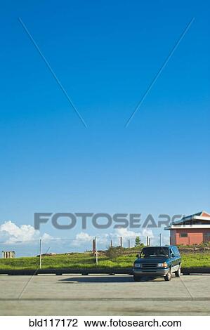 Stock Image - Truck in a Parking Lot. Fotosearch