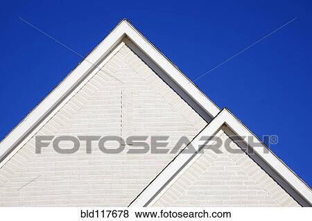 Two Gabled Rooflines View Large Photo Image Stock Photo - Two Gabled Rooflines. Fotosearch