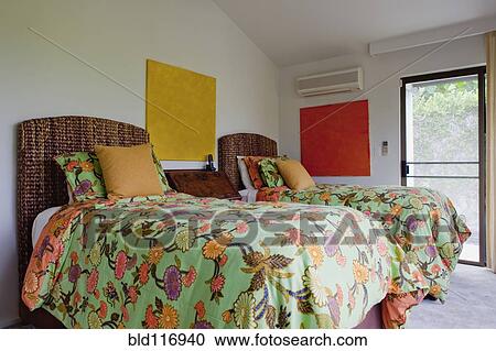 Two Twin Beds View Large Photo Image Stock Image - Two Twin Beds. Fotosearch