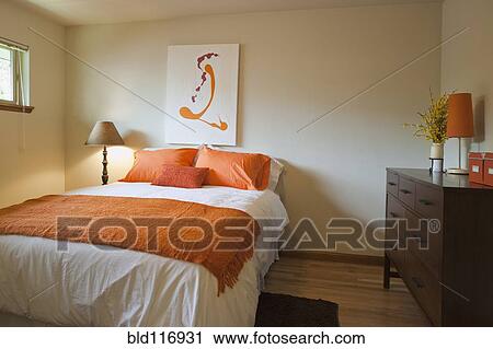 Stock Image - Upscale Bedroom Interior. Fotosearch